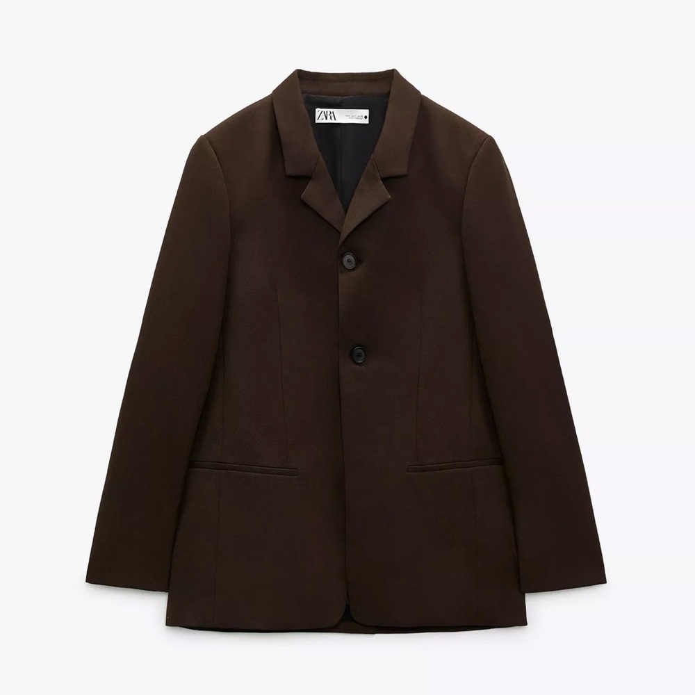 Zara Women‘s Dark Brown Tailored Blazer
